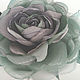 FABRIC FLOWERS. Chiffon rose ' Watercolor olive '. Brooches. fioridellavita. My Livemaster. Фото №5