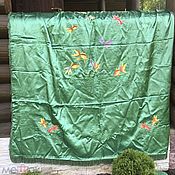 Винтаж handmade. Livemaster - original item Vintage silk bedspread embroidery fish Vietnam 50e vintage USSR. Handmade.