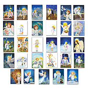 Сувениры и подарки handmade. Livemaster - original item Postcards Angels Set 28 pcs Easter Gift. Handmade.