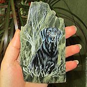 Altay Magnet stone Jasper Landscape Hand painted