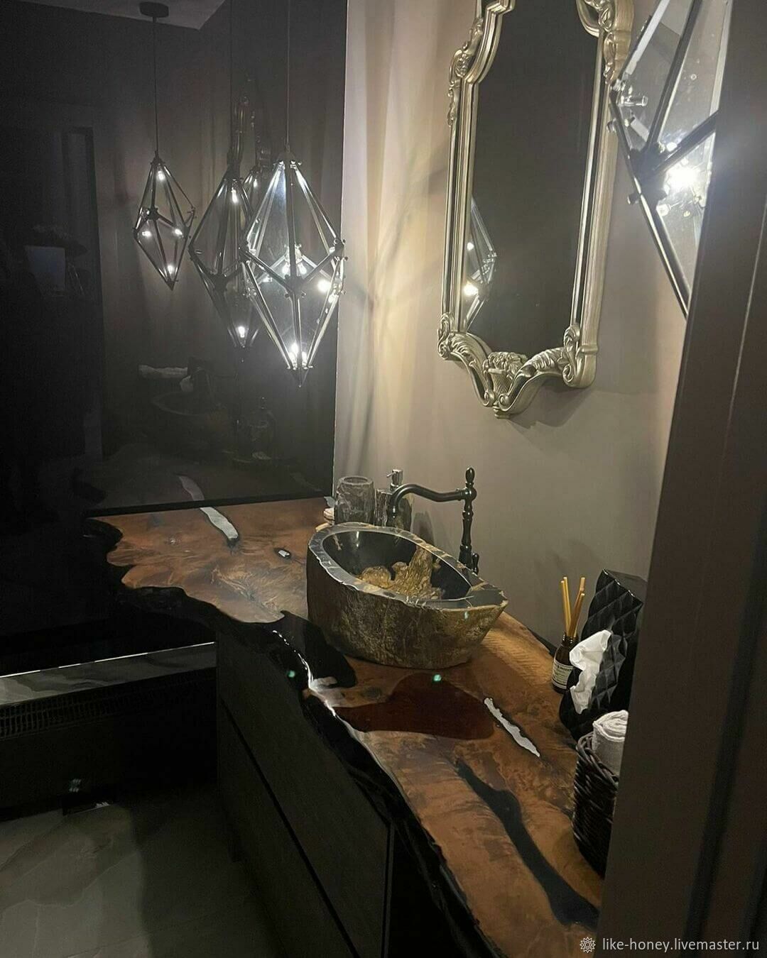 Столешницы в ванную комнату из массива Карагача в интернет-магазине ...