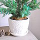 Round small concrete pot Provence Openwork series. Pots1. Decor concrete Azov Garden. My Livemaster. Фото №4