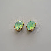 Материалы для творчества handmade. Livemaster - original item Vintage rhinestones6h8 x  mm color Green Opal. Handmade.