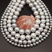 Материалы для творчества handmade. Livemaster - original item Natural Grey Pearls AAA Grade Beads 10 mm. Handmade.