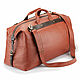Leather travel bag (brown), Travel bag, St. Petersburg,  Фото №1