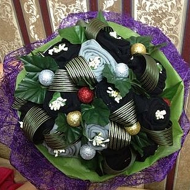 Букеты из трусов и носков - необычные подарки к мужскому празднику - manikyrsha.ru