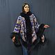 Order Poncho 'Flowers under the snow' with arctic fox. National Brand. Livemaster. . Ponchos Фото №3