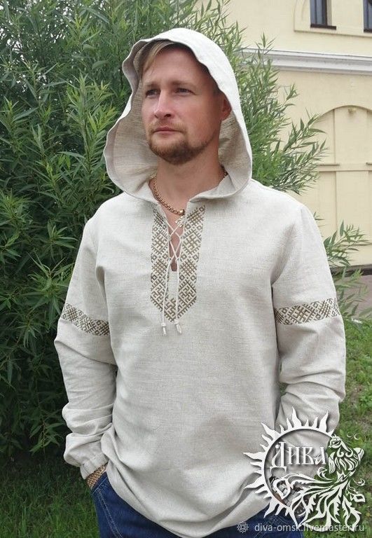 Shirt with a hood 'Ratislav', Mens shirts, Omsk,  Фото №1