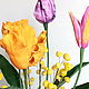 Tulips and Mimosa from polymer clay. Interior arrangement. Interior elements. Olga-art-flower. My Livemaster. Фото №4