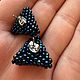 Серьги "Triangle Mini". Серьги-пусеты. Творческая мастерская 'Чибис'. Ярмарка Мастеров.  Фото №5