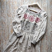 Одежда handmade. Livemaster - original item Long linen dress 