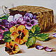 Kit embroidery with beads 'BASKET WITH FLOWERS', Embroidery kits, Ufa,  Фото №1