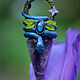 Blue Snake pendulum pendant with amethyst and labradorite. Pendants. Secret Jar. My Livemaster. Фото №4