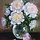 Author's painting ' Peonies for comfort», Pictures, Moscow,  Фото №1