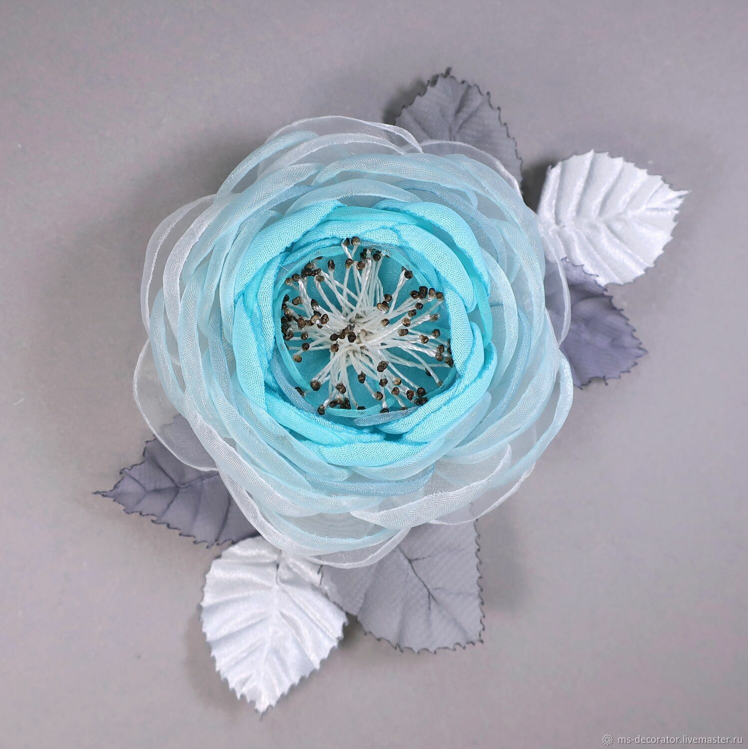 Windy Rose Brooch - Handmade flower made of fabric, Brooches, St. Petersburg,  Фото №1