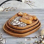 Посуда из дерева деревянный салатник тарелка деревянная