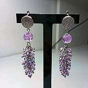 Украшения handmade. Livemaster - original item Harmony earrings with Lavender Amethyst in jewelry cut Luxury quality. Handmade.