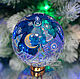 Glass Christmas Ornament "Moonlight Town". Christmas decorations. moiraine vitrum. My Livemaster. Фото №5