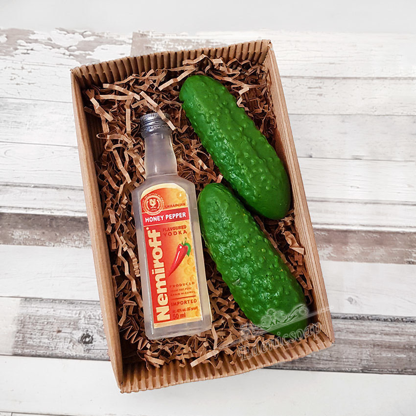 Soap vodka with cucumbers handmade as a gift to a man to buy Moscow, Soap, Moscow,  Фото №1