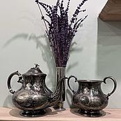 Винтаж handmade. Livemaster - original item Chic antique set, teapot and sugar bowl, England (6517). Handmade.