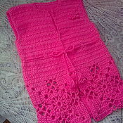 Одежда детская handmade. Livemaster - original item Knitted vest for girls 