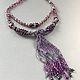 Elegant necklace on the neck. Purple Elegant Delicate Decoration. Necklace. Treasures Of Aphrodite. Online shopping on My Livemaster.  Фото №2