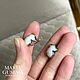 Серьги медвежата в стиле tous с белой керамикой. Серьги классические. MARIA GUSEVA Fashion Jewelry. Ярмарка Мастеров.  Фото №5