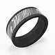 Ring made of Damascus steel and black zirconium, Rings, Moscow,  Фото №1