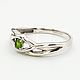 Кольцо серебряное с демантоидом. Арт. 01-352914-01. Кольца. Ангелика (demantoid). Ярмарка Мастеров.  Фото №5
