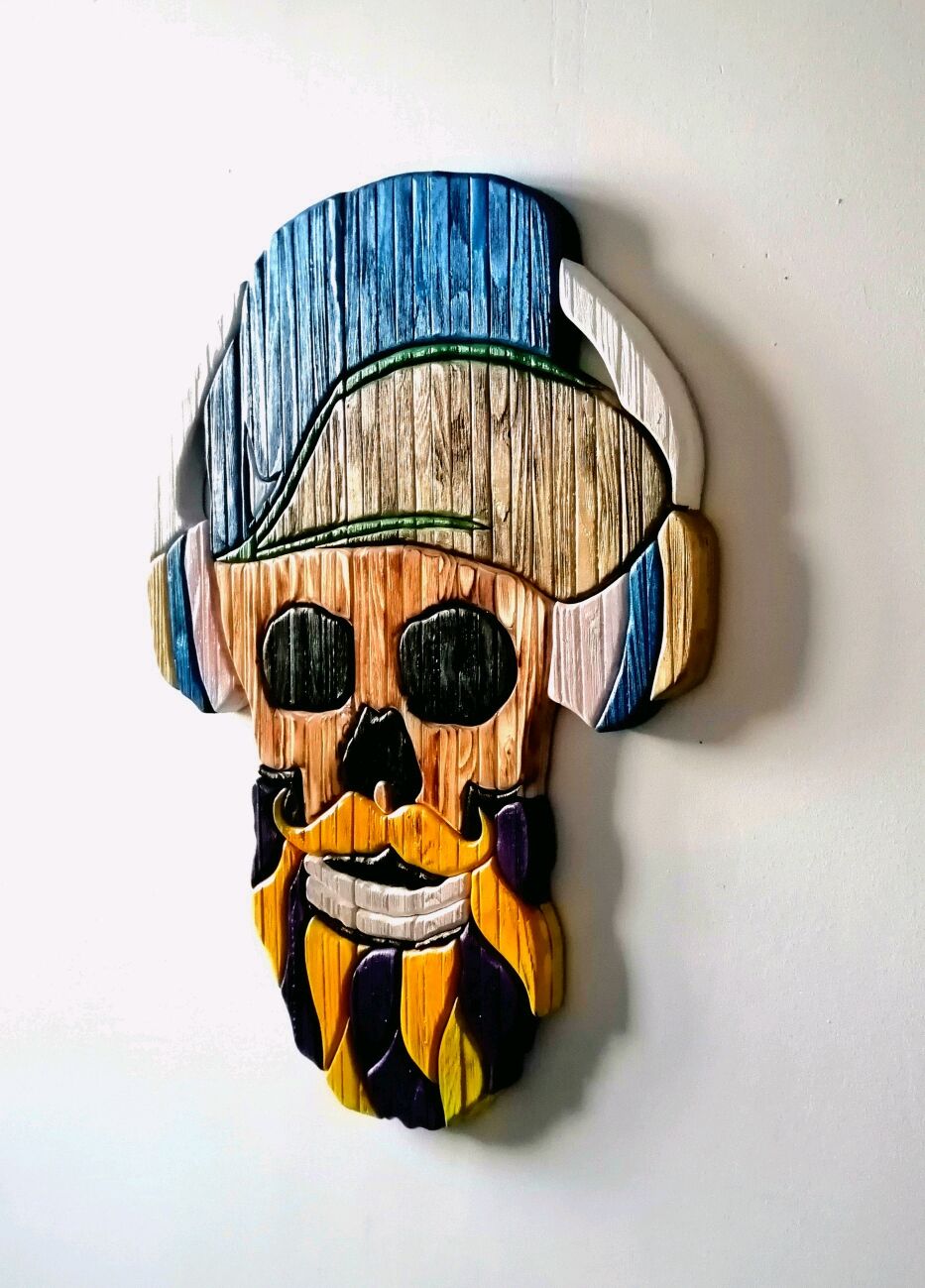 Мозаика, панно из дерева "Череп" в интернет-магазине на Ярмарке ...
