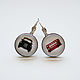 Earrings London transport (light silver). Earrings. Linda (LKdesign). Online shopping on My Livemaster.  Фото №2