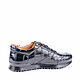 Заказать Кроссовки из кожи крокодила чёрные на чёрной подошве. Croc-Shoes. Ярмарка Мастеров. . Кроссовки Фото №3