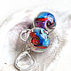 Order Earrings made of glass with silver 'Bright galaxy'. Anna Ivanova. Lampwork jewelry. Livemaster. . Earrings Фото №3