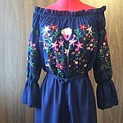 Одежда handmade. Livemaster - original item Women`s embroidered dress ЖП1-86. Handmade.