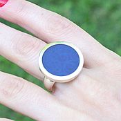 Украшения handmade. Livemaster - original item Ring with blue enamel made of 925 SER0005 silver. Handmade.