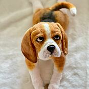 Куклы и игрушки ручной работы. Ярмарка Мастеров - ручная работа A Beagle dog named Pioneer. Handmade.