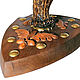 Elk horn on a medallion, solid oak, handmade. Panels. Unique items made of wood, handmade. My Livemaster. Фото №5