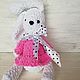 Soft toys: Bunny knitted 30 cm. Marshmallow tender Bunny. Stuffed Toys. Leksadekor (leksadekor). My Livemaster. Фото №4