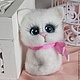 cat blue-eyed white baby. Stuffed Toys. handmade toys by Mari (handmademari). Online shopping on My Livemaster.  Фото №2
