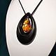 the birth of a star. Pendant in ebony and amber. Pendant. NGS Masters. Online shopping on My Livemaster.  Фото №2
