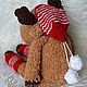 Order Christmas moose in red. Стихи и игрушки для настроения. Livemaster. . Stuffed Toys Фото №3