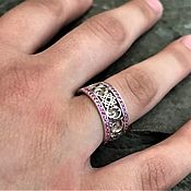Украшения handmade. Livemaster - original item Ring with a Fret pattern and Star. Handmade.
