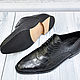 Derby made of genuine crocodile leather, in black. Shoes. SHOES&BAGS. Online shopping on My Livemaster.  Фото №2