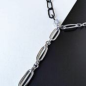 Украшения handmade. Livemaster - original item Leopard Chain Necklace Silver and Black. Handmade.