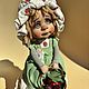 Заказать  Девочка с корзинкой ягод. Toys-by-mari-. Ярмарка Мастеров. . Интерьерная кукла Фото №3