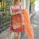 Batik silk stole ' Two on the embankment». Wraps. Just Silk (Svetlana). Online shopping on My Livemaster.  Фото №2