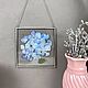 Herbarium in glass ' Blue hydrangea', Stained glass, Moscow,  Фото №1