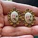 Винтаж: 1928 Jewerly . Клипсы.AE. Серьги винтажные. Винтажная Америка. Интернет-магазин Ярмарка Мастеров.  Фото №2