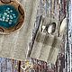 Набор для сервировки стола: Конверт для столовых приборов + матик ЛЁН. Конверты для столовых приборов. Лен-то-Цвет   Татьяна Косова. Ярмарка Мастеров.  Фото №6