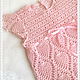 Knitted baby dress for girls cotton Pink dreams. . Magic lace. Online shopping on My Livemaster.  Фото №2